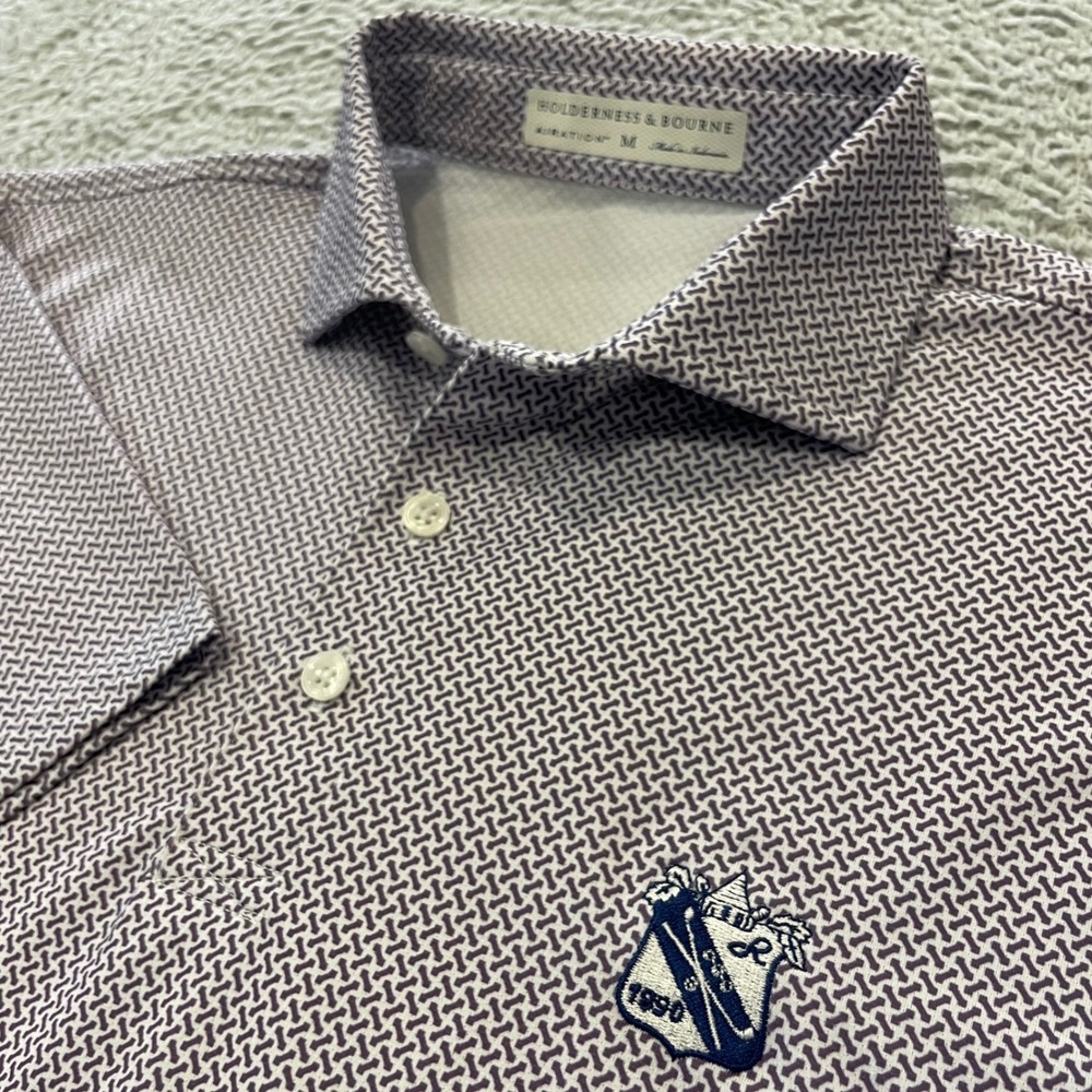 Holderness & Bourne Ridgewood Country Club Polo Mens M Purple The Hackett Shirt